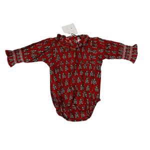 NWT Lali 18M Red Floral Block Juniper Romper